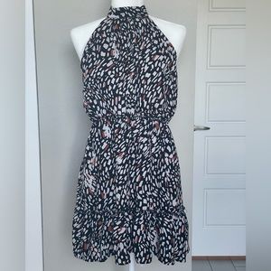 Printed halter dress